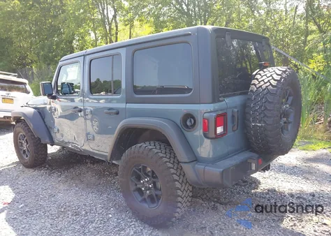 2024 Jeep Wrangler 4-Door Willys 4X4 из США, поврежденный, VIN 1C4PJXDGXRW302725